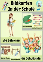 Vorschau - Bildkarten - Bildkarten In der Schule - Deckblatt