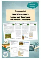 Vorschau - Stundenentwürfe - Leben auf dem Land im Mittelalter - Gruppenarbeit mit Höraufträgen l Geschichte l Klasse 6/7 - Deckblatt