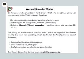 Vorschau - Arbeitsblätter - Schülerexperiment: die exotherme und endotherme Reaktion - Seite 2