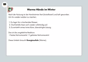 Vorschau - Arbeitsblätter - Schülerexperiment: die exotherme und endotherme Reaktion - Seite 3