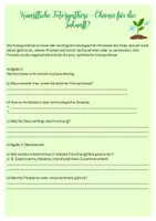 Vorschau - Arbeitsblätter - Künstliche Fotosynthese – Chance für die Zukunft? - Deckblatt