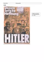 Vorschau - Arbeitsblätter - Klassenarbeit Geschichte Wahlplakat NSDAP Weimarer Republik - Seite 1