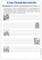 Vorschau - Arbeitsblätter - A Tour Through New York City – Reading Comprehension + Vocabulary (7./8. Klasse) - Seite 1