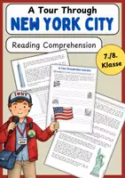 Vorschau - Arbeitsblätter - A Tour Through New York City – Reading Comprehension + Vocabulary (7./8. Klasse) - Deckblatt