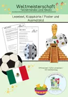 Vorschau - Arbeitsblätter - Fußball WM 2026 Mexiko / Arbeitsblatt / Lesetext / Basteln - Deckblatt