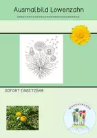 Vorschau - Mal- und Bastelvorlagen - Ausmalbild Löwenzahn / Grundschule / Kindergarten - Deckblatt