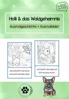 Vorschau - Mal- und Bastelvorlagen - Mal dich ins Waldgeheimnis - Ausmalgeschichte - Deckblatt