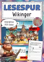 Vorschau - Arbeitsblätter - Interaktive Lesespurgeschichte Wikinger - Deckblatt