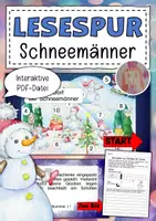 Vorschau - Arbeitsblätter - Interaktive Lesespurgeschichte Winter - Deckblatt