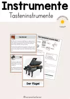 Vorschau - Arbeitsblätter - Musikinstrumente: Tasteninstrumente - Deckblatt