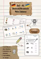 Vorschau - Arbeitsblätter - Mein Zuhause! Interaktiv DaZ/Ukrainisch A1 Wortschatz - Deckblatt