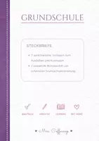 Vorschau - Arbeitsblätter - Steckbriefe - zum Kennenlernen und Abschied nehmen (Grundschule) - Seite 1