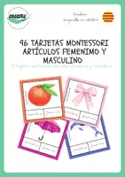 Vista previa - Refuerzo / NEE / Materiales de apoyo - 96 TARJETAS MONTESSORI ARTÍCULOS FEMENIMO Y MASCULINO - Portada