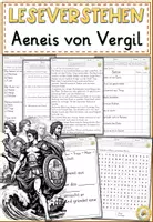 Vorschau - Arbeitsblätter - Aeneis von Vergil, Lesen und Verstehen Arbeitsblätter mit Lesetext, Fragen - Deckblatt