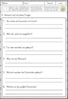 Vorschau - Arbeitsblätter - Die Pyramiden von Gizeh, Lesen und Verstehen Arbeitsblätter mit Lesetext, Fragen - Seite 3