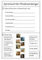 Vorschau - Arbeitsblätter - Sprichwörter & Redewendungen ARBEITSBLATT Deutsch - Seite 3