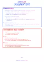 Vorschau - Arbeitsblätter - Präteritum Regelblatt - Deckblatt