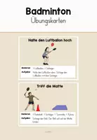 Vorschau - Stationenlernen - Badminton Übungskarten - Deckblatt
