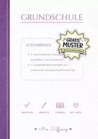 Vorschau - Arbeitsblätter - Gratis Muster: Steckbrief Grundschule mit Bonus-Erinnerungsseite - Seite 1