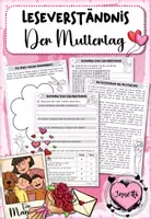 Vorschau - Mal- und Bastelvorlagen - Muttertag Leseverständnis Grundschule Kl. 3–4 – Entstehung des Muttertags - Deckblatt