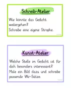 Vorschau - Stationenlernen - Gedichte kreativ entdecken - Stationenarbeit für die Grundschule - Seite 2