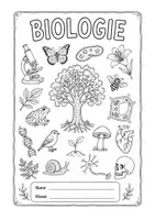 Vorschau - Mal- und Bastelvorlagen - Deckblatt für die Biologie Mappe - Deckblatt