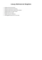 Vorschau - Arbeitsblätter - Arbeitsblatt & Ausmalbild zu Säugetieren - Seite 1
