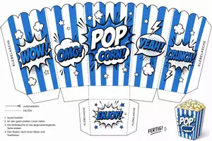 Vorschau - Mal- und Bastelvorlagen - Popcorntüte basteln - Seite 1