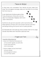 Vorschau - Arbeitsblätter - Sachtexte Wald Klasse 3 – Lesetexte mit Aufgaben & Lösungen - Seite 3
