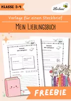 Vorschau - Arbeitsblätter - Kostenlose Vorlage: Steckbrief - Mein Lieblingsbuch - Deckblatt