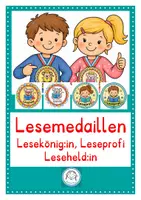 Vorschau - Mal- und Bastelvorlagen - Urkunden. Lesemedaillen. Leseprofi. Leseheldin - Deckblatt