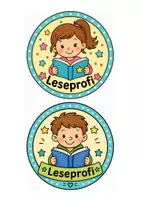 Vorschau - Mal- und Bastelvorlagen - Urkunden. Lesemedaillen. Leseprofi. Leseheldin - Seite 1