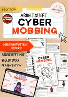Vorschau - Arbeitsblätter - Cybermobbing | Arbeitsheft mit 8 Seiten und digitales Tafelbild | Sicher im Internet | Medienkompetenz | Informatik - Deckblatt