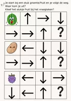 Voorbeeld - volg de weg in het rooster thema fruit en groenten - Pagina 3