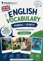 Vorschau - Arbeitsblätter - English Vocabulary: Hobbies & Sport | 100 Worksheets + Lösungen + Lernblätter - Deckblatt