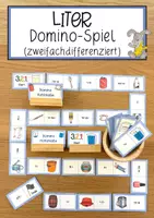 Vorschau - Anderer Materialtyp - Liter Domino – Spiel (zweifachdifferenziert) - Deckblatt