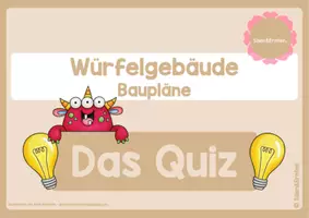 Vorschau - Präsentationen/Tafelbilder - Würfelgebäude - Baupläne - Das interaktive Quiz (interaktive PDF) - Seite 1