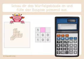 Vorschau - Präsentationen/Tafelbilder - Würfelgebäude - Baupläne - Das interaktive Quiz (interaktive PDF) - Seite 3