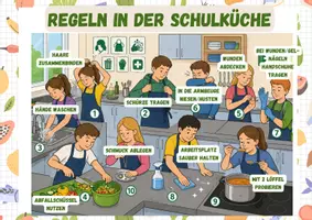Vorschau - Poster - Hygieneregeln in der Schulküche – Bildmaterial & Poster - Seite 2