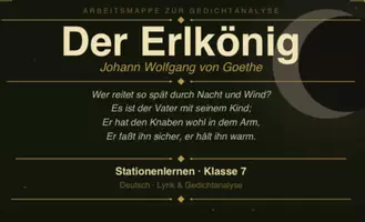 Vorschau - Arbeitsblätter - Stationskarten Erlkönig - Goethe (Klasse 7) - Deckblatt