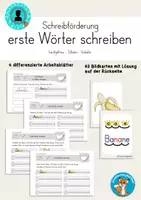 Vorschau - Arbeitsblätter - Schreibförderung Klasse 1 erste Wörter schreiben - Deckblatt
