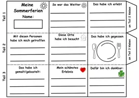 Vorschau - Arbeitsblätter - Meine Sommerferien, Leporello - Seite 2