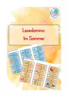 Vorschau - Spiele - Lesedomino: Im Sommer / Am Strand - Deckblatt