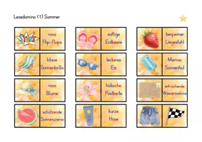Vorschau - Spiele - Lesedomino: Im Sommer / Am Strand - Seite 2