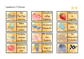 Vorschau - Spiele - Lesedomino: Im Sommer / Am Strand - Seite 3