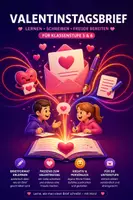 Vorschau - Arbeitsblätter - Valentinstag Brief - Deckblatt