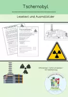 Vorschau - Mal- und Bastelvorlagen - Tschernobyl / Lesetext / Sekundarstufe / Grundschule - Deckblatt