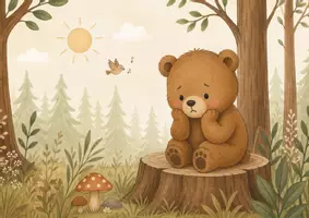 Vorschau - Bildkarten - Kamishibai Kita: Der kleine Bär sucht eine Umarmung 🐻 | Mitmachgeschichte, Bilder & Reim | Gefühle & Empathie Kindergarten - Seite 1