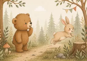 Vorschau - Bildkarten - Kamishibai Kita: Der kleine Bär sucht eine Umarmung 🐻 | Mitmachgeschichte, Bilder & Reim | Gefühle & Empathie Kindergarten - Seite 3