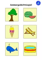 Vorschau - Spiele - Sommergedächtnisspiel - spielerisches Lernen mit liebevollen Illustrationen - Seite 1